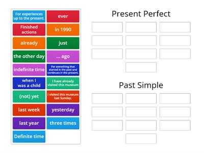 Present Perfect- Past simple