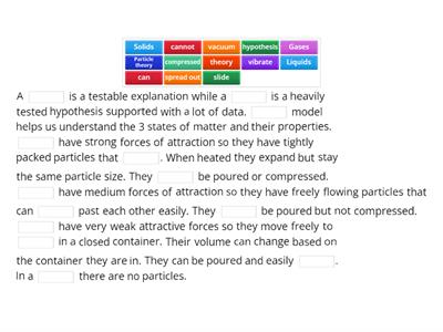 Y7 2.1 Lesson Summary States of Matter