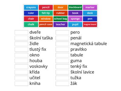 School objects (Czech -English)