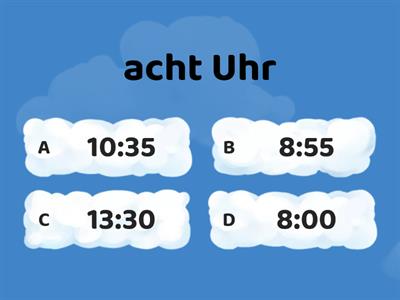 Mein Stundenplan - Uhrzeiten - Quiz