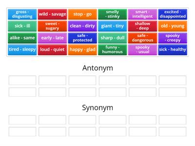 Antonym/Synonym