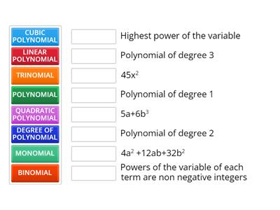 Algebraic Expressions - polynomials (2)