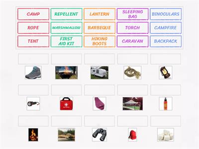 Vocabulary - Camping