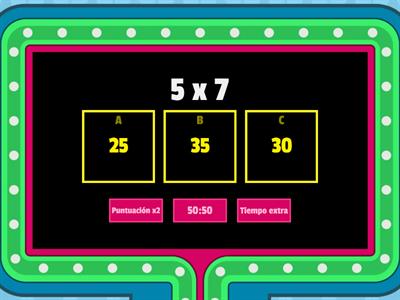  Tablas de multiplicar