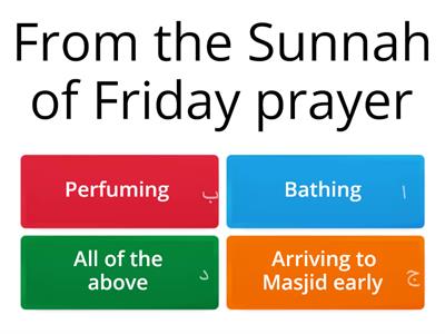 Week 4- Lesson 1 - Islamic B - Year 6 - Friday prayer 