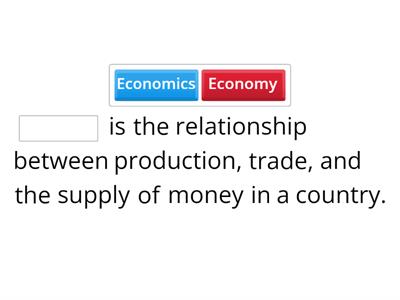 Word family: economy / economics / economic / economical