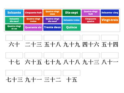 FLE-1数字Chinese nombres 1-20