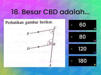 QUIZ GARIS DAN SUDUT