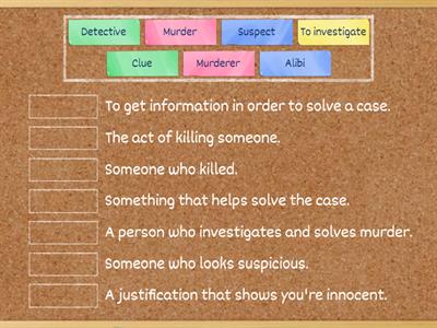 Detective stories - vocabulary 