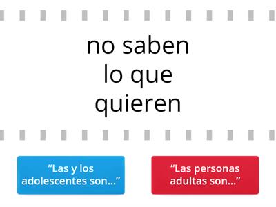 “Las y los adolescentes  son…” 