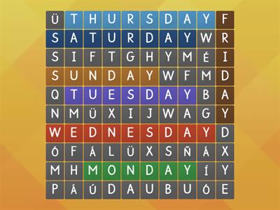 Days of the week