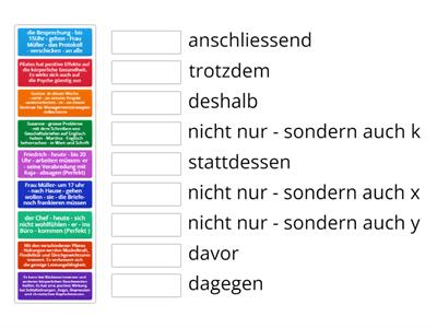 Konjunktionen Hauptsätze B Grammatik S196 und S198