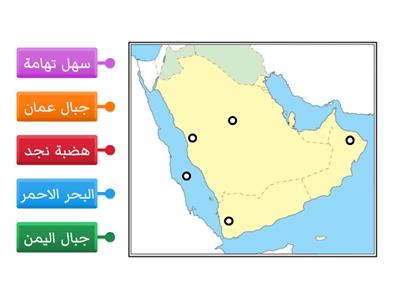  خريطة شبه الجزيرة العربية 