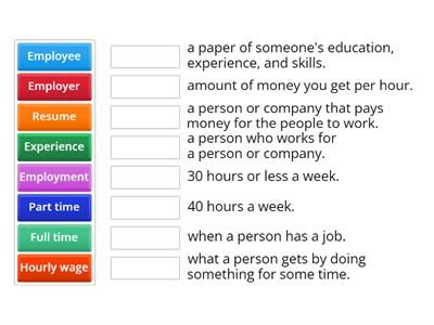 Employment Vocabulary 