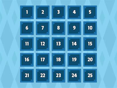 Number recognition 1-25