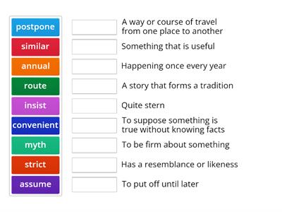 Tier 2 vocabulary - Set 1 meaning