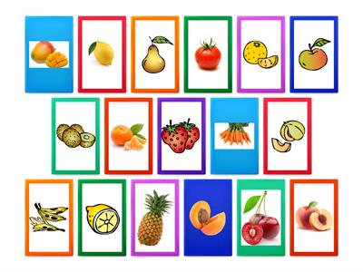  Flashcards des fruits et légumes