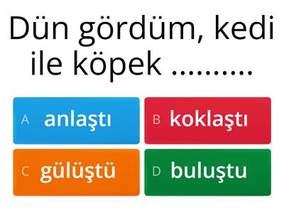 B2 1. Ünite genel quiz