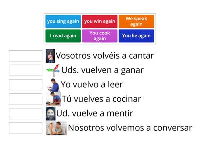 Volver a + infinitive -to do (something) again