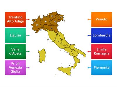 Le regioni del nord Italia !