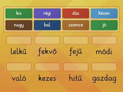 Összetett szavak (melléknevek) / Mots composés (adjectifs)