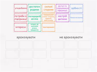 Вчитель має враховувати при підготовці уроку такі особливості учнів