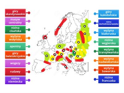 Europa1 niziny/wyżyny/góry