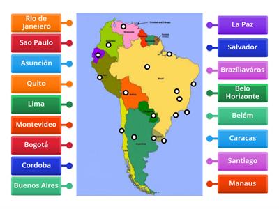 Dél-Amerika jelentős városai