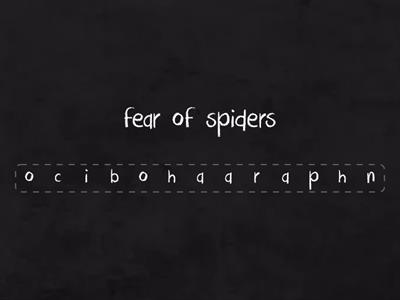 E6_Spelling Pre-test 4: Words for Irrational Fears