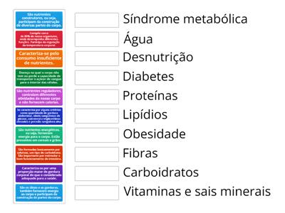 Nutrientes e alimentação saudável