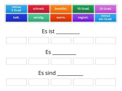 Wetter - Sätze