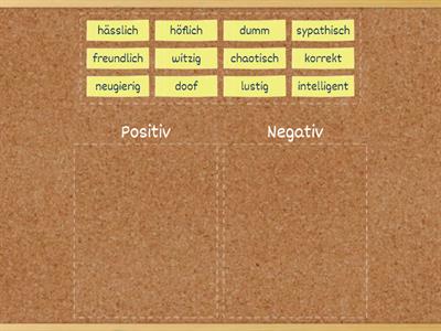 Positive und negative Adjektive