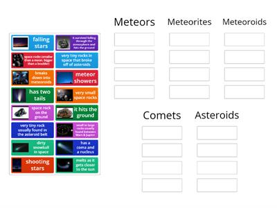 Asteroids, Comets, & Meteors, Oh my!