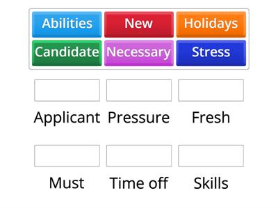 Match the synonyms