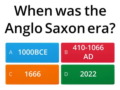 Anglo Saxons Quiz