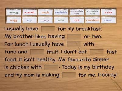 English Class A1+ Unit 2 What I like to eat - grammar