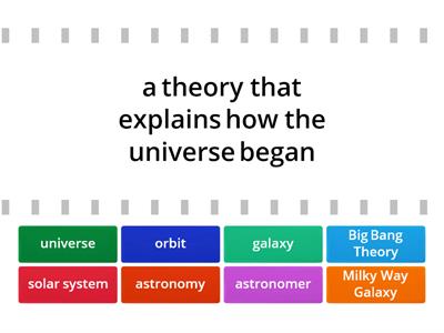  Astronomy Vocab Find the match