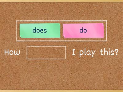 Does do interrogative - Recursos de ensino