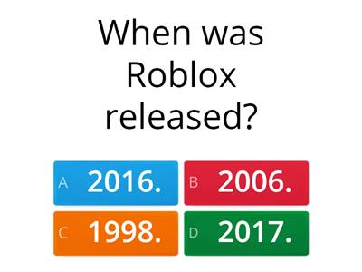 Roblox Fan Test (Test you're Roblox knowledge)