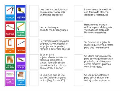 Herramientas de carpintería 