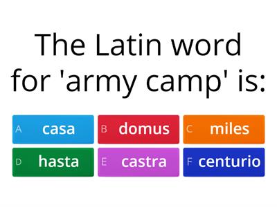 Roman Army Camp Quiz