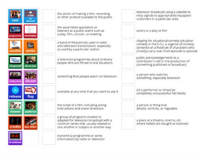 Unit 1: Words connected with TV and cinema - Definitions (Language 3)