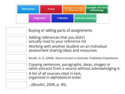 Academic integrity and referencing