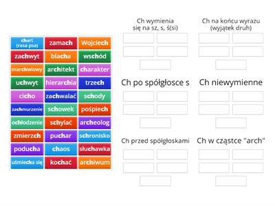 Pisownia wyrazów z "ch"