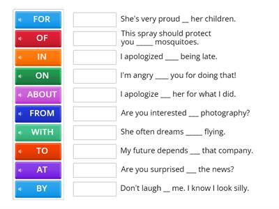 PREPOSITIONS AFTER VERBS