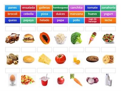 Juguemos con el vocabulario de la comida