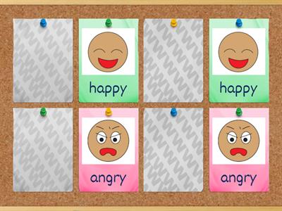 Emotions: happy, angry, sleepy, scared