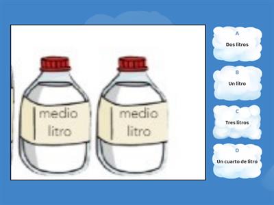 CAPACIDAD: litro, medio litro y cuarto de litro