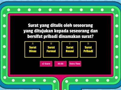 QUIZ "SURAT PRIBADI DAN SURAT DINAS"