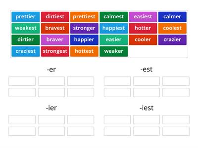 Comparative Suffix (er/est)